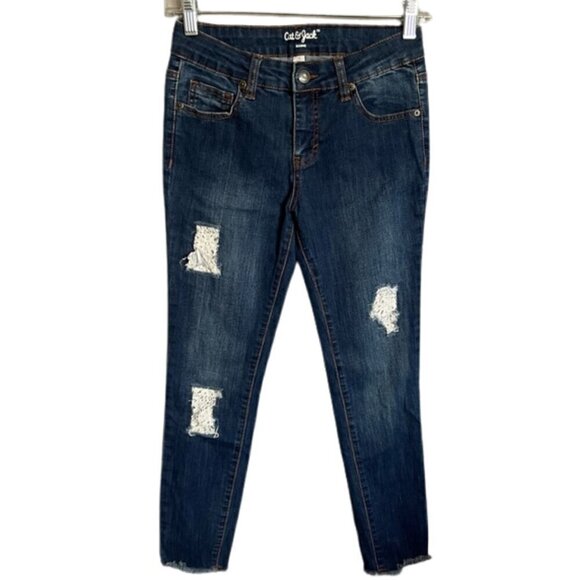 Cat & Jack Other - Cat & Jack Girl's Distressed Blue Jeans Size 12